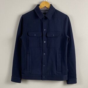 Ted Baker London Dantee Twill Textured Long Sleeve Shirt Jacket | Snap Buttons